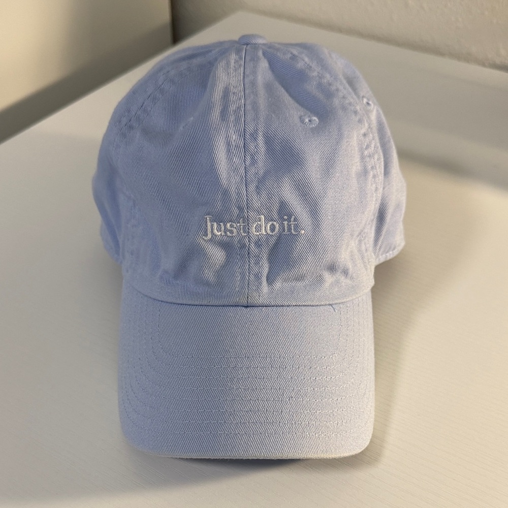 Nike Light Blueish Lavender Just Do It Cap with White Embroidery OS
